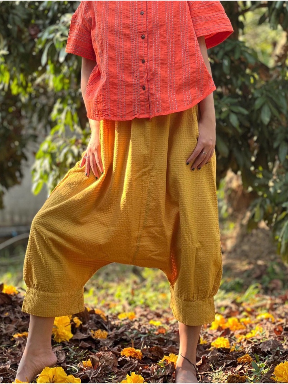 Cotton Harem Pants-Comfortable Elastic Waist